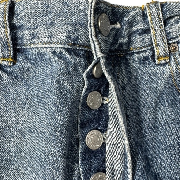PacSun High Rise Straight Leg Denim Jeans Button Fly Distressed womens size 27 - Picture 15 of 15